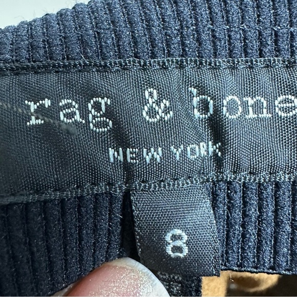 Rag & Bone Plaid Flare Pants in Gray and Brown Size 8 Back Zipper Stretch - Picture 14 of 16